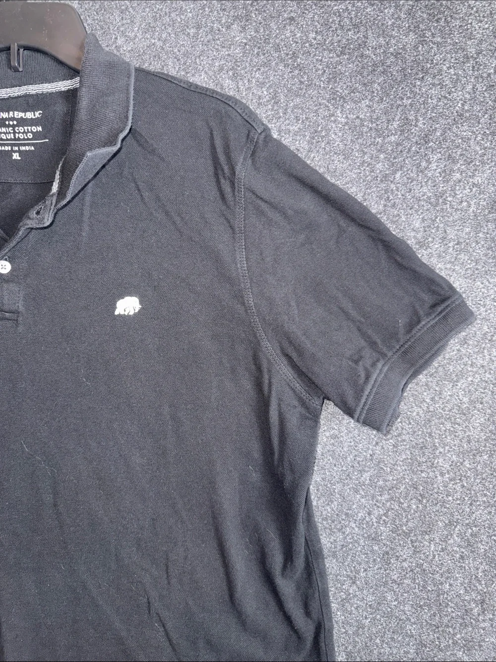 Banana Republic Black Polo with White Elephant Emblem
